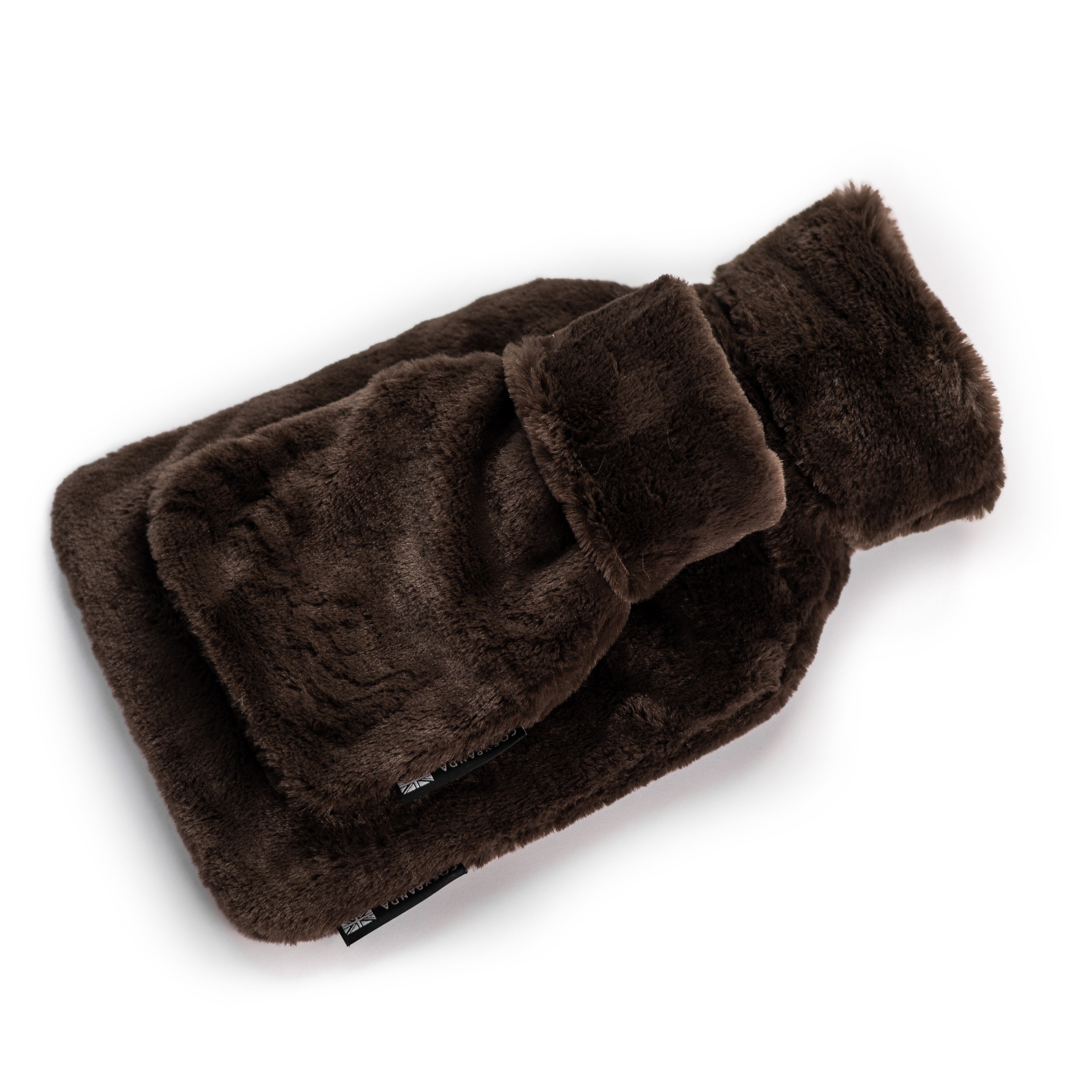 Little and Large Chocolate Faux Fur Hot Water Bottle Gift Set