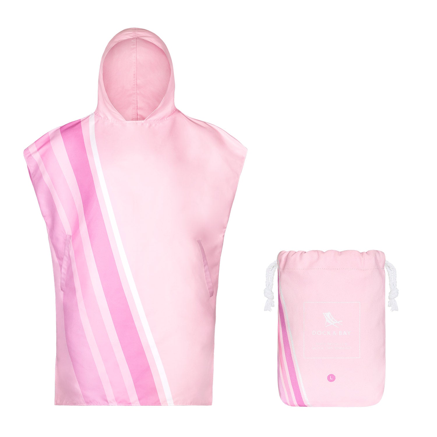 Dock & Bay Adult Poncho - Go Faster - Sprint Pink