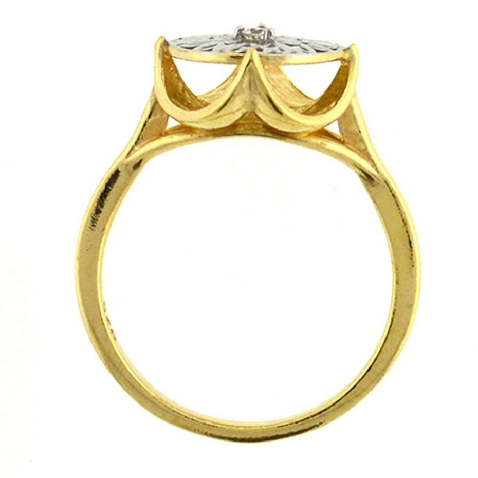 Seville Crown Ring, Gold and Silver