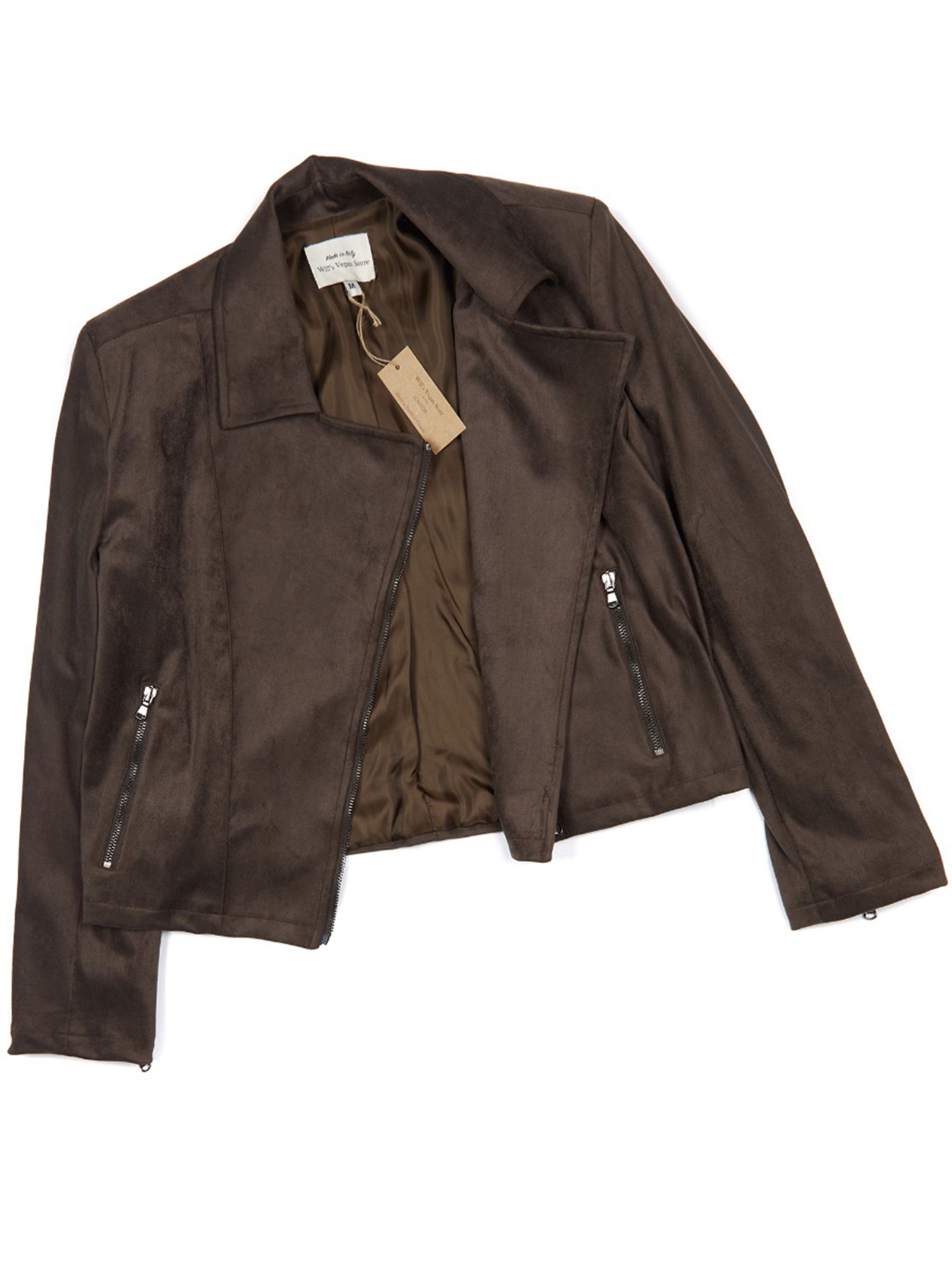 Vegan suede moto jacket discount