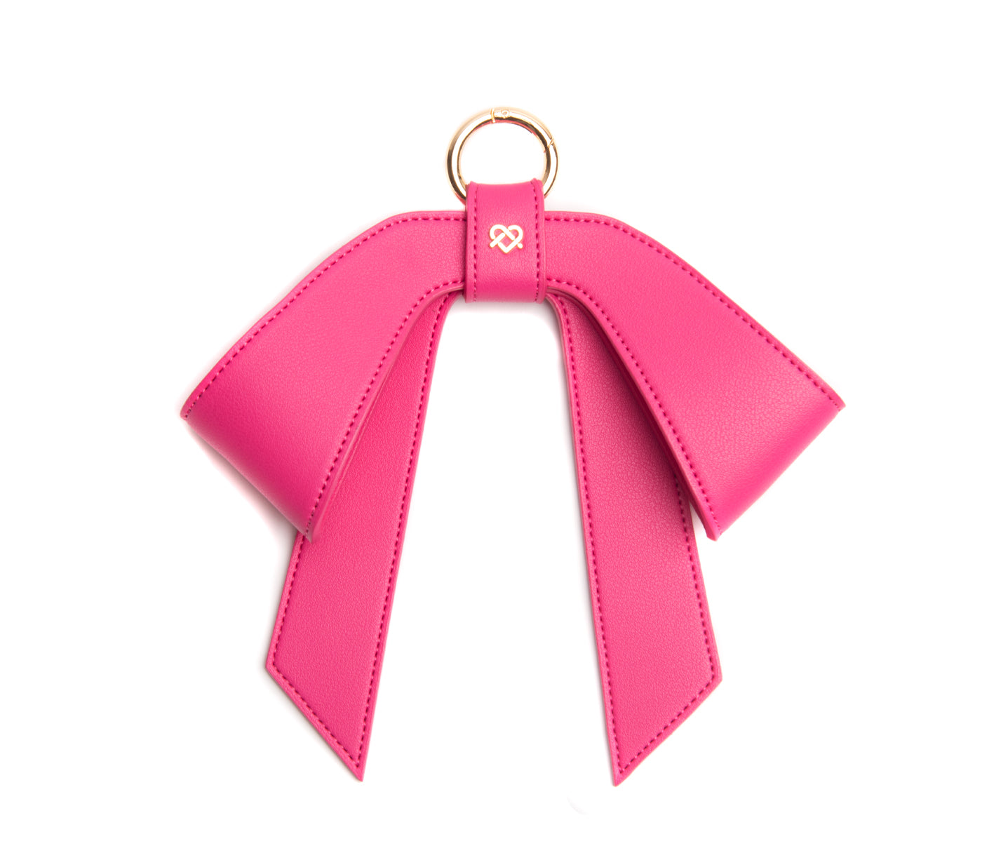 Cottontail Bow - Pink Leather Bag Charm