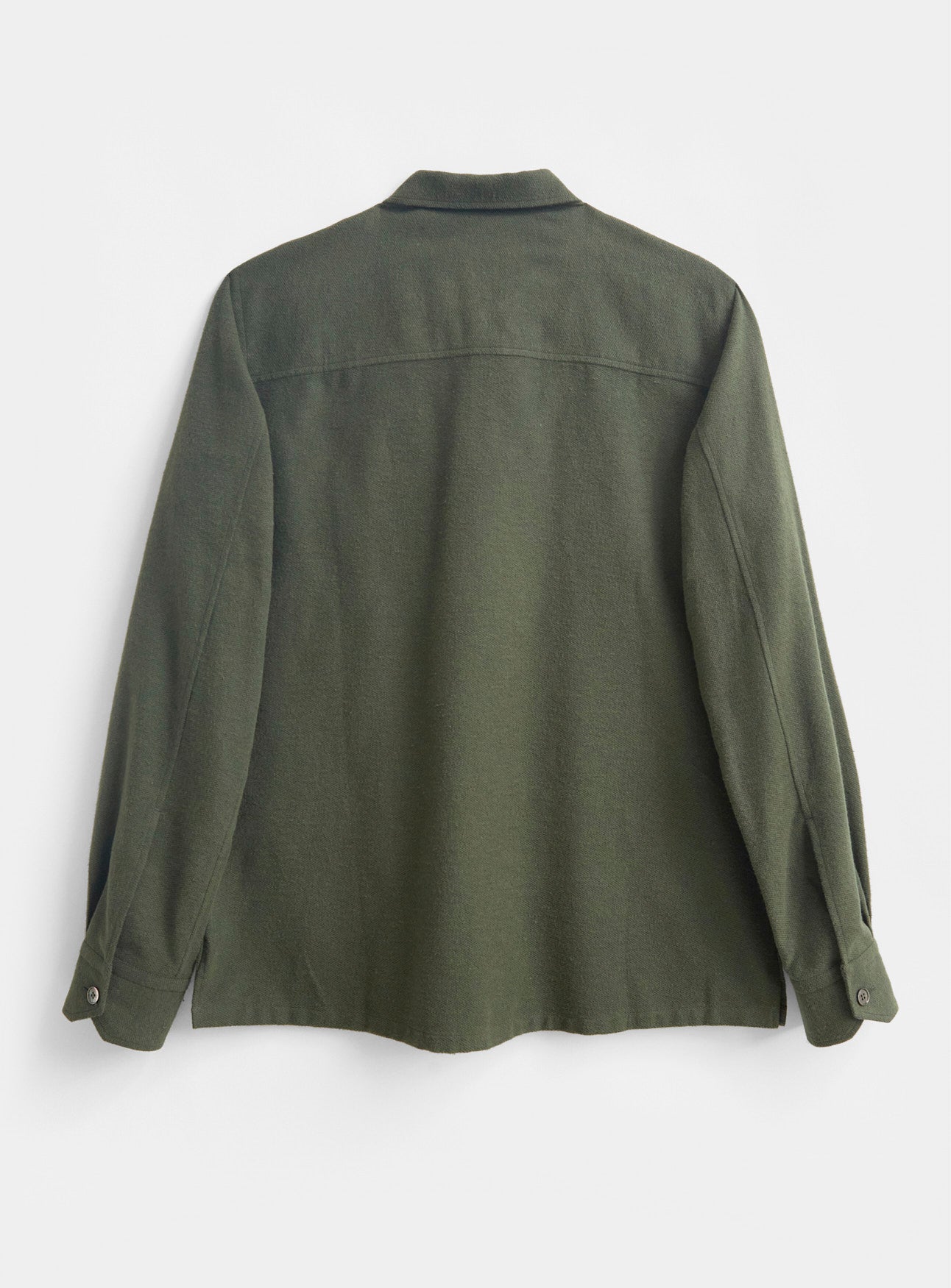 Recycled Italian Neem Green Flannel Over-Shirt