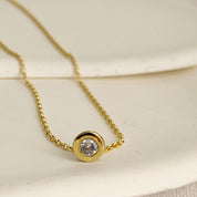 Circinius Solitaire Diamond On the Chain Necklace