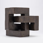 Bronze Endless Knot Cubist Sculpture Medium