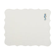Seahorse Embroidery Linen Placemats (Set of 2)
