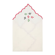 Set of 2 Musical Note Embroidery Cotton Napkin