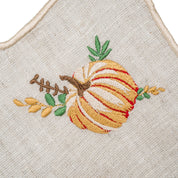 Set of 2 Pumpkin Embroidery Linen Napkin