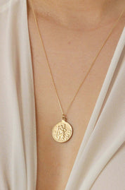 9ct Gold Saint Christopher Medallion Necklace