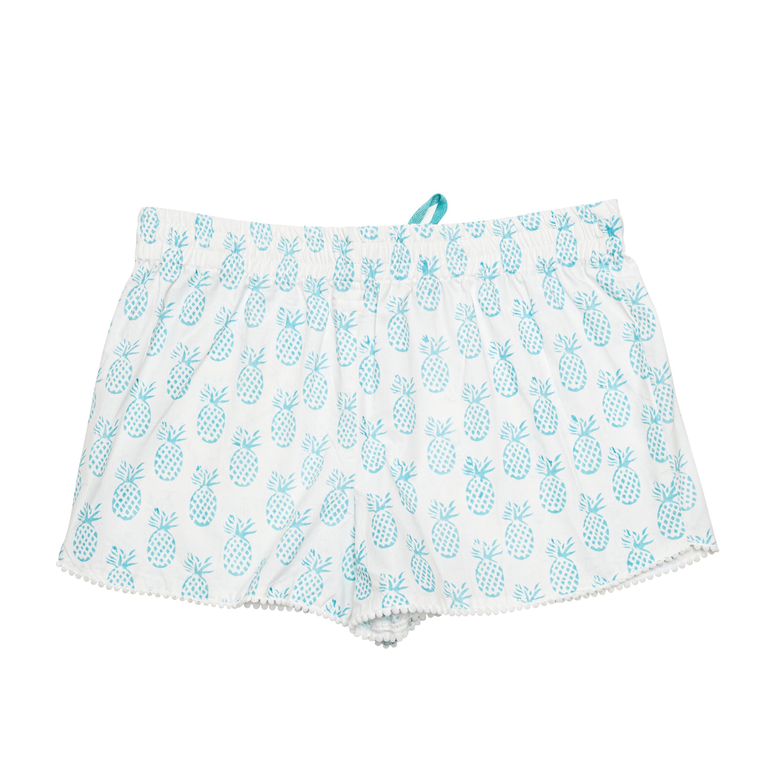 Aqua Pineapple Bed Shorts