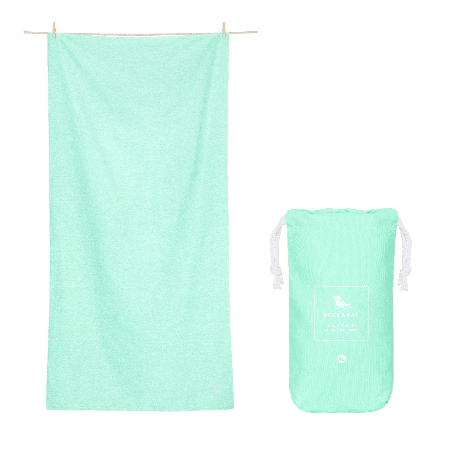 Dock & Bay Travel Towels - Essential - Rainforest Green