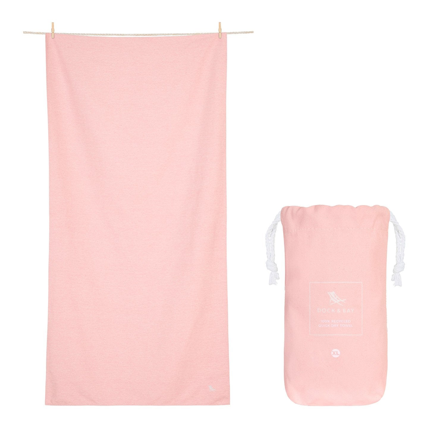 Dock & Bay Travel Towels - Essential - Island Pink