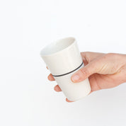 White Porcelain Tall Tumbler Beaker - 5 Colour Options