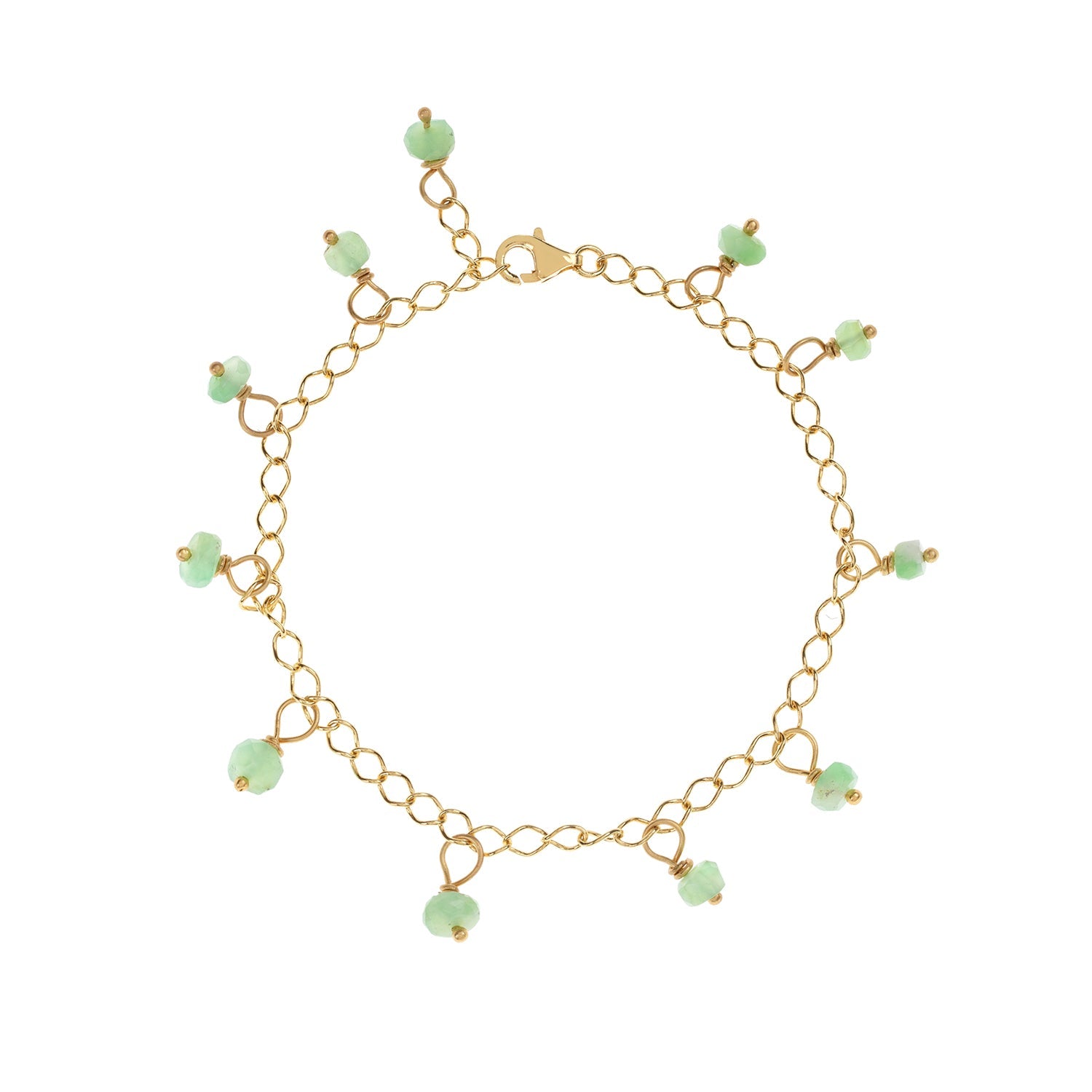 Terra Gold Chain Bracelet with Amazonite