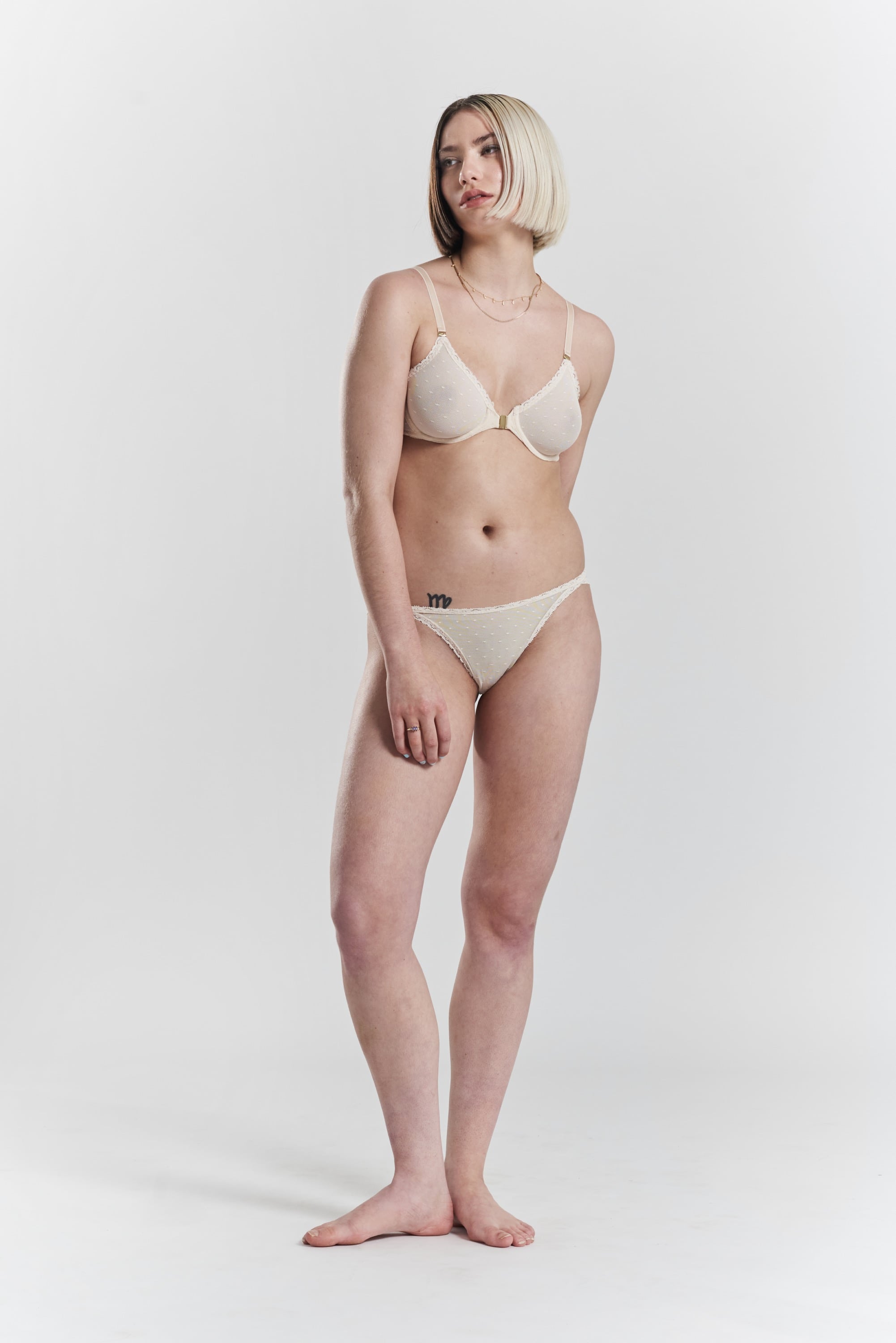 Ume recycled-tulle mid-rise briefs - Shoreline Peach