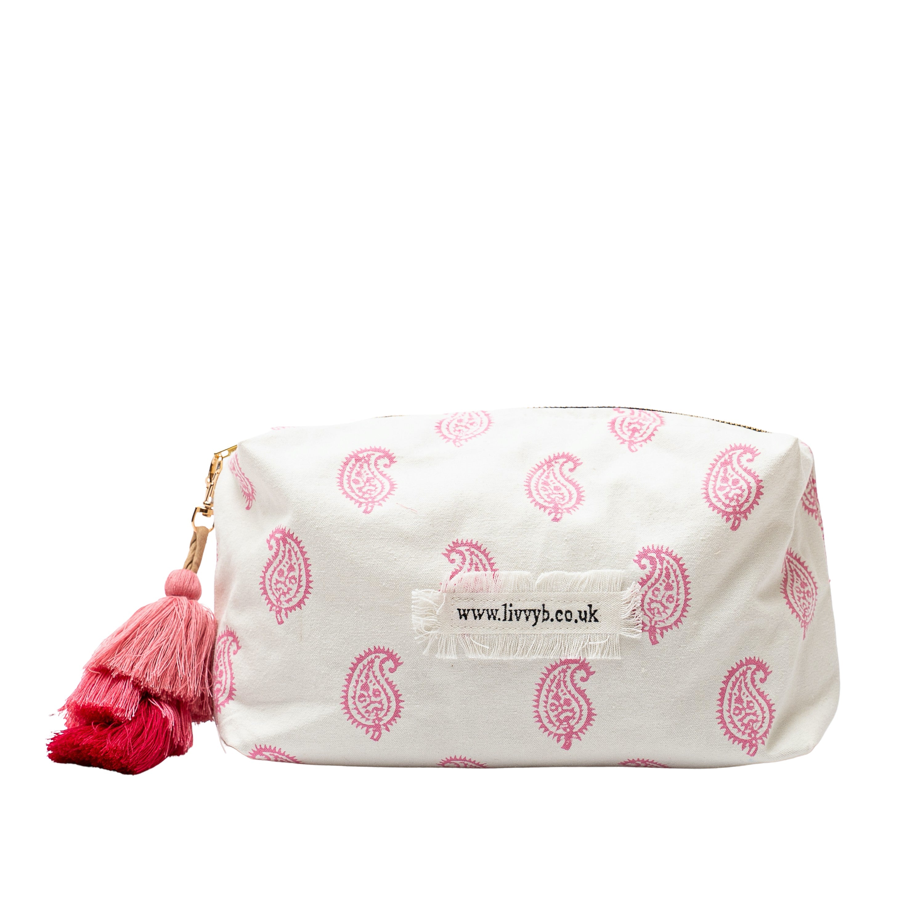 Vintage Pink Paisley Wash Bag