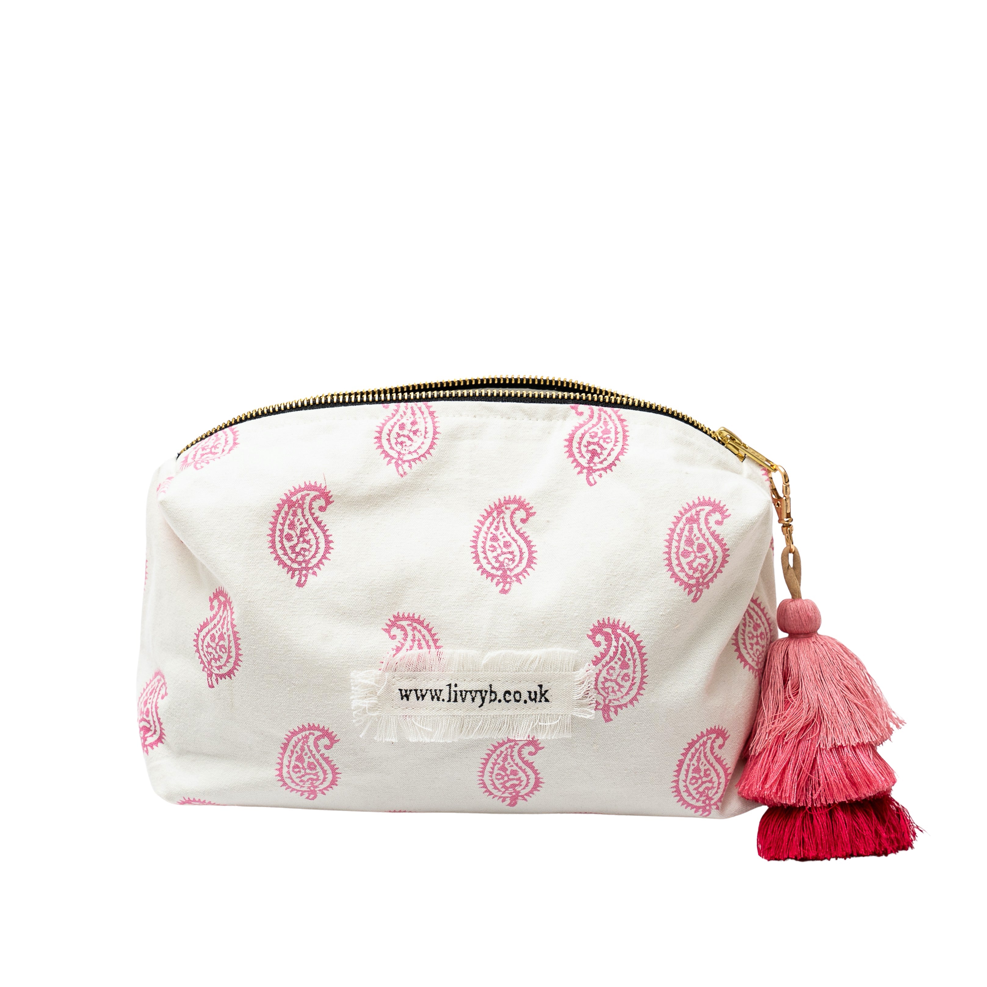 Vintage Pink Paisley Wash Bag