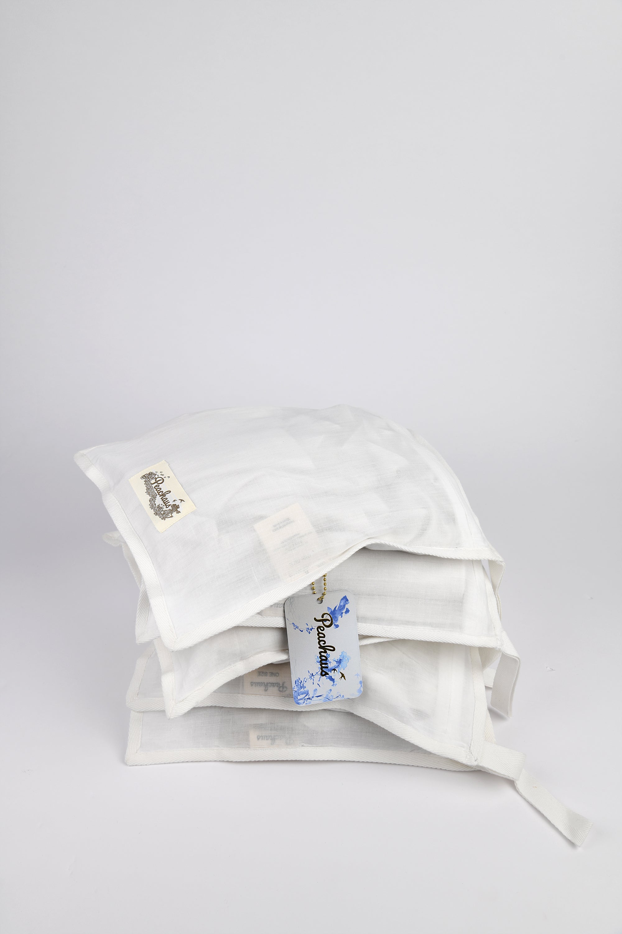 Olearia ethical-cotton pyjama case - Glacier White