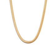 18ct Gold Plated Herringbone Snake Chain Necklace