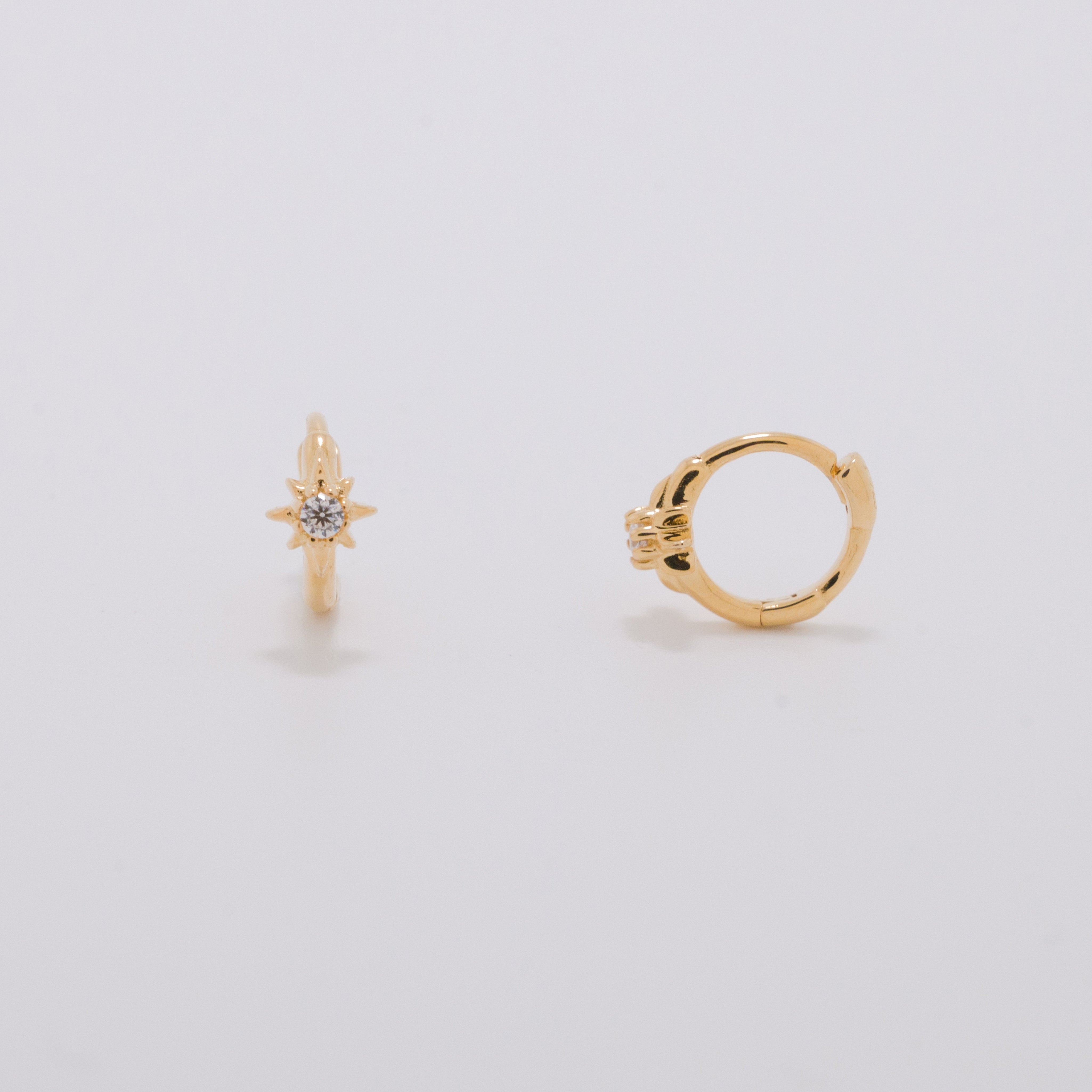 Cassiopea Gold Huggie Earrings