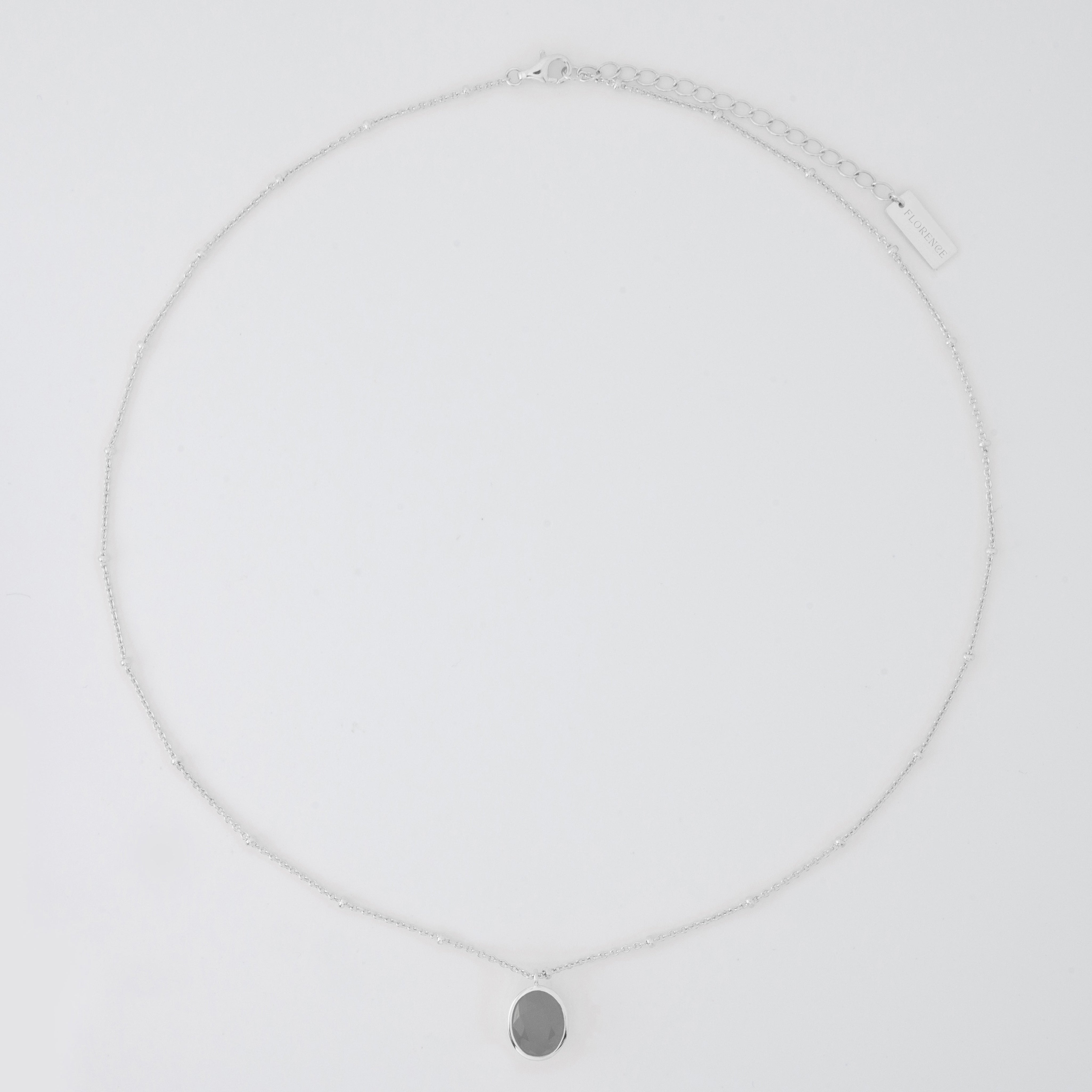 Agata Silver Pendant Necklace