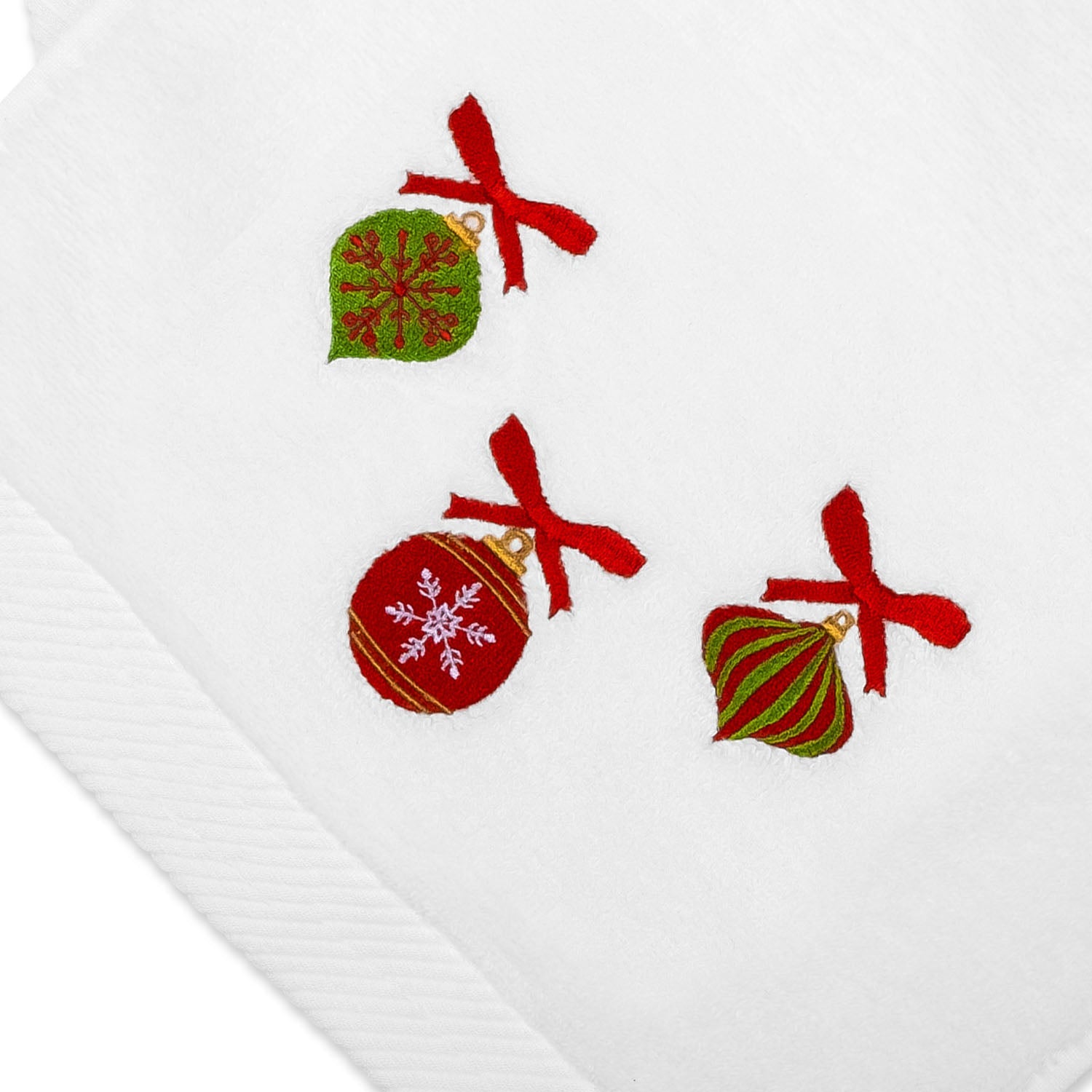 Bauble Embroidery Hand Towel