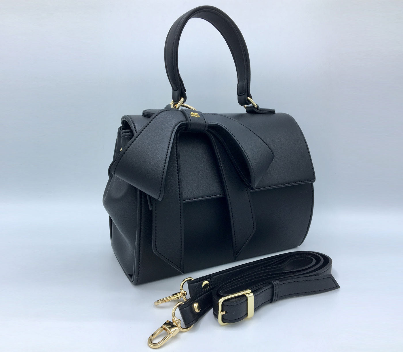 Cottontail - Black Vegan Leather Bag