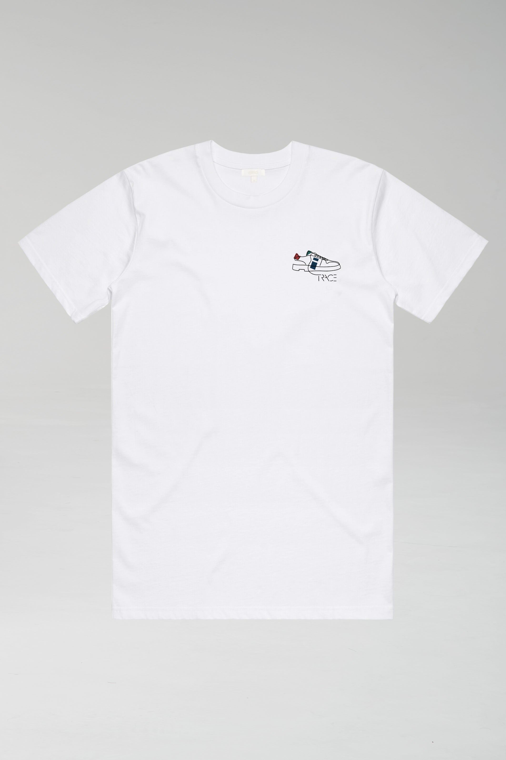 white Trace graphic t-shirt
