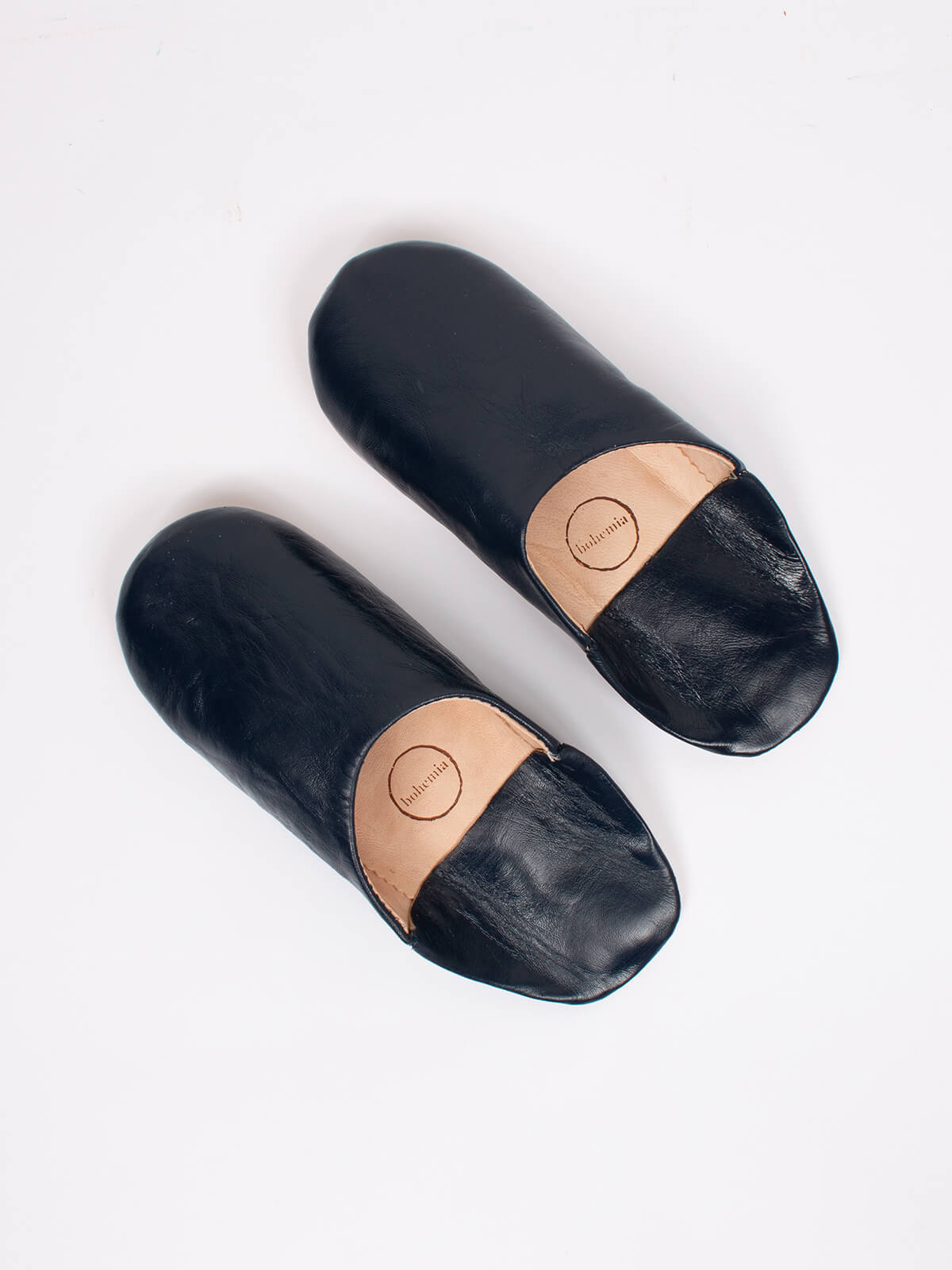 Moroccan Babouche Basic Slippers, Indigo