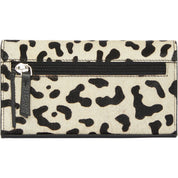 Ivory Animal Print Leather Multi Section Purse