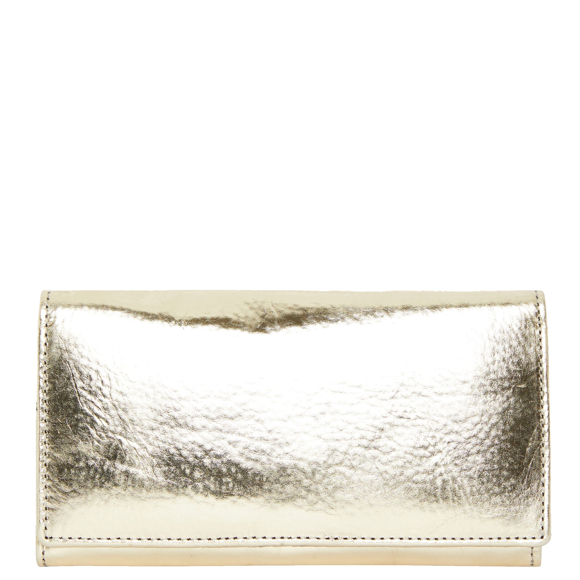 Gold Leather Multi Section Purse