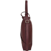 Maroon Leather Convertible Tote Backpack