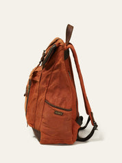 Burnt Orange Waxed Cotton Bali Backpack