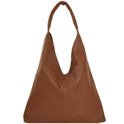 Camel Pebbled Boho Leather Bag