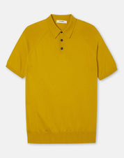 Knitted Polo Short Sleeve Tee - Gold