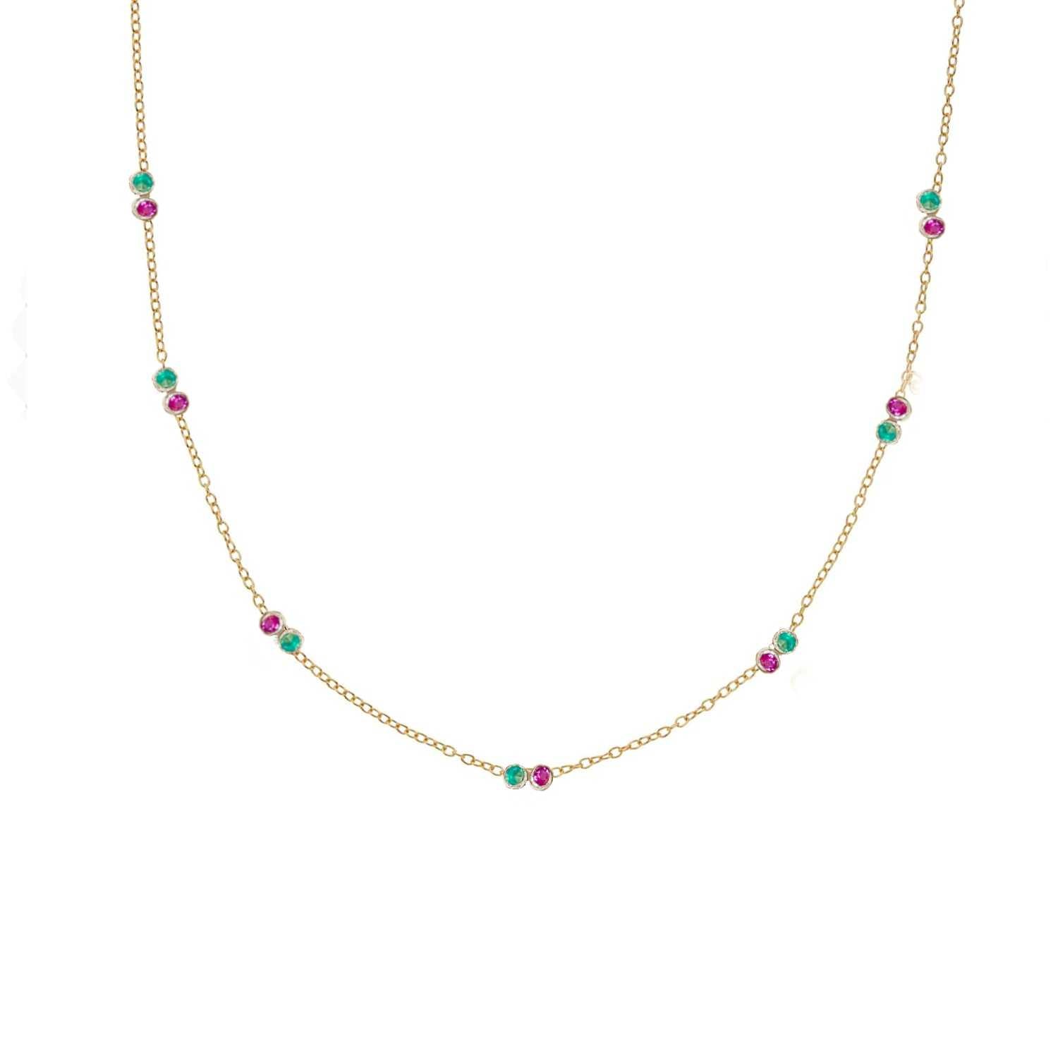 Disco Dots Double Dot Station Necklace