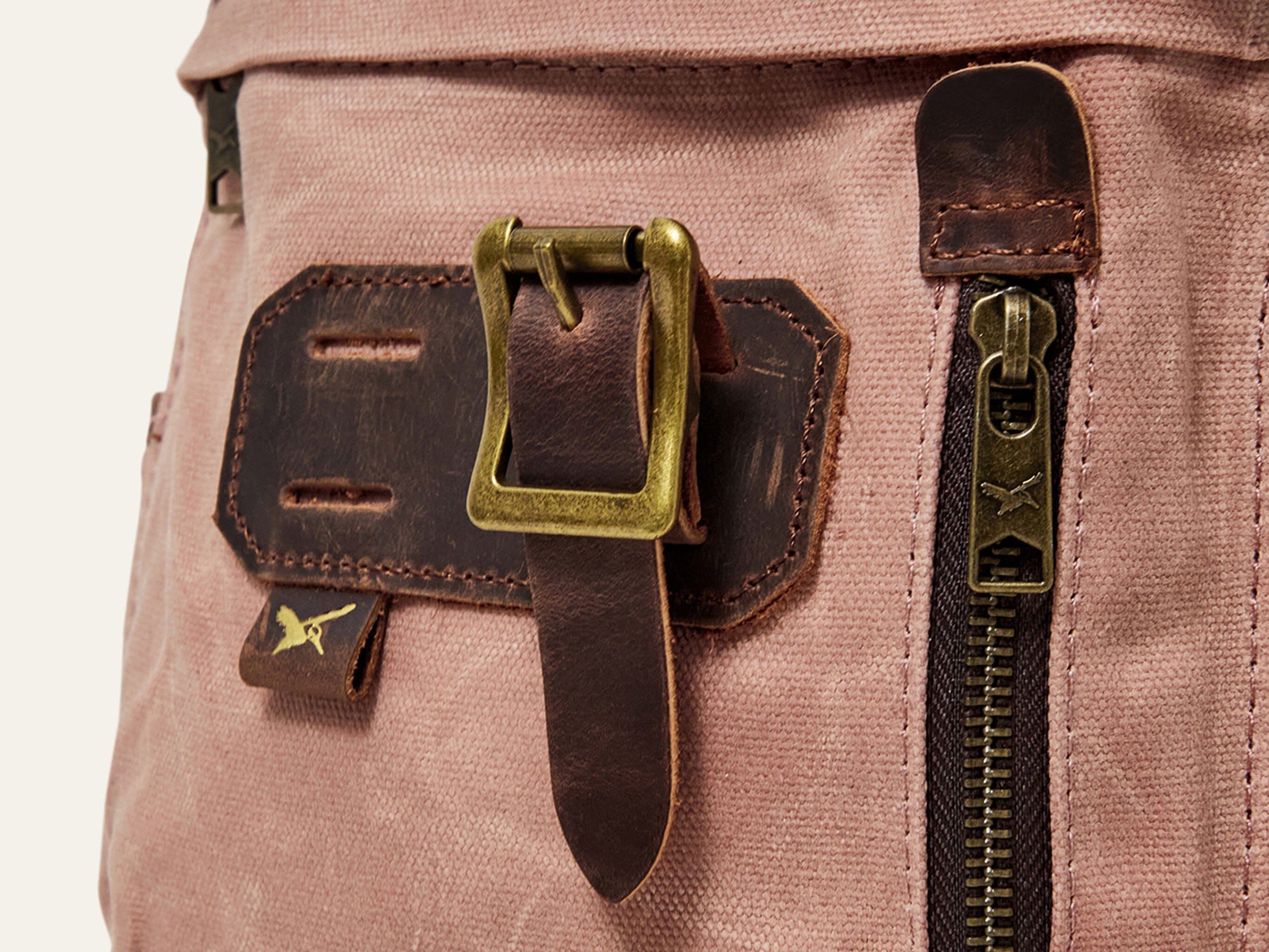 Dusty Pink Waxed Cotton Mini Bali Backpack