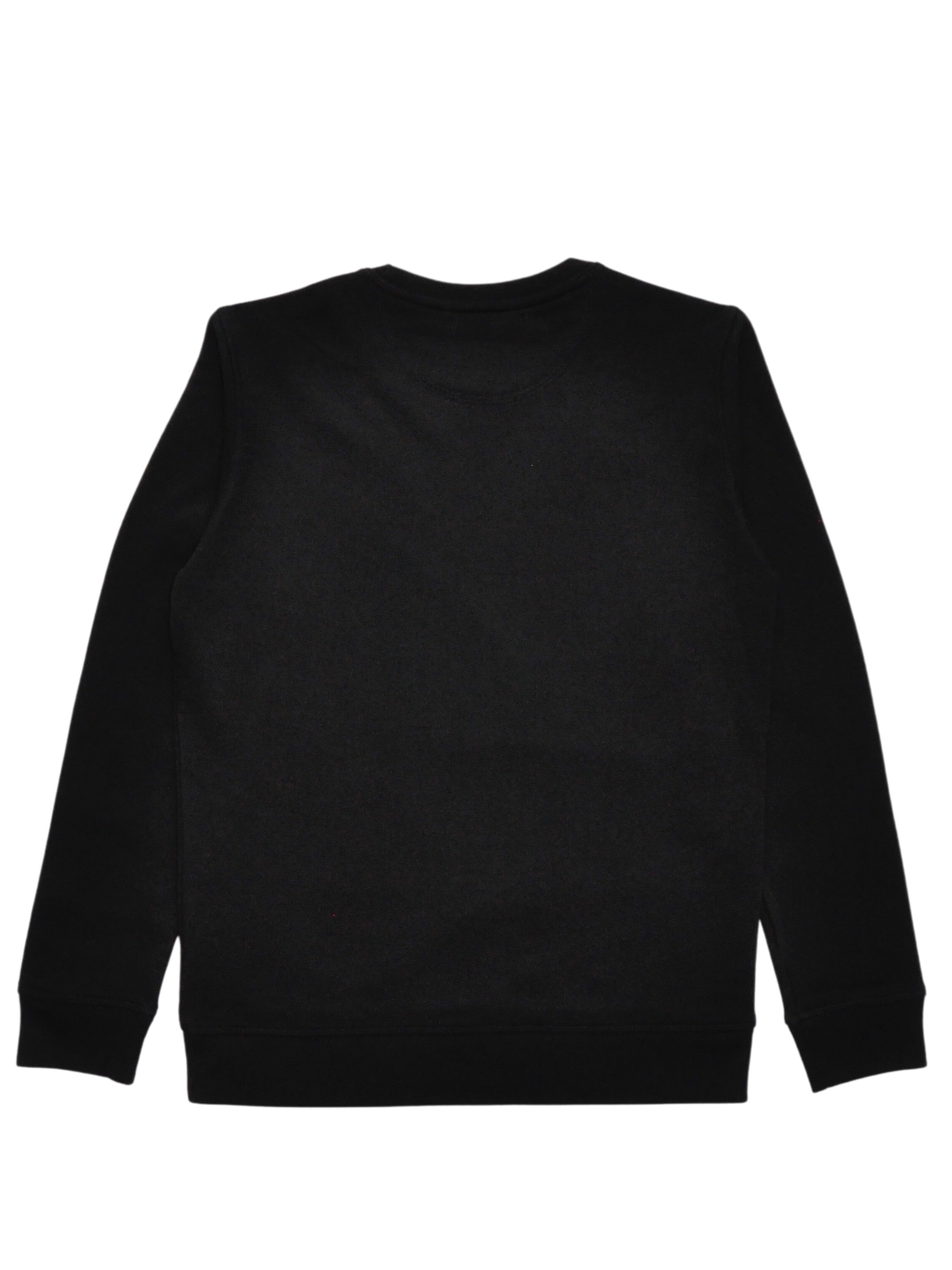 BY11 Organic Cotton Crewneck Logo Sweatshirt -Black