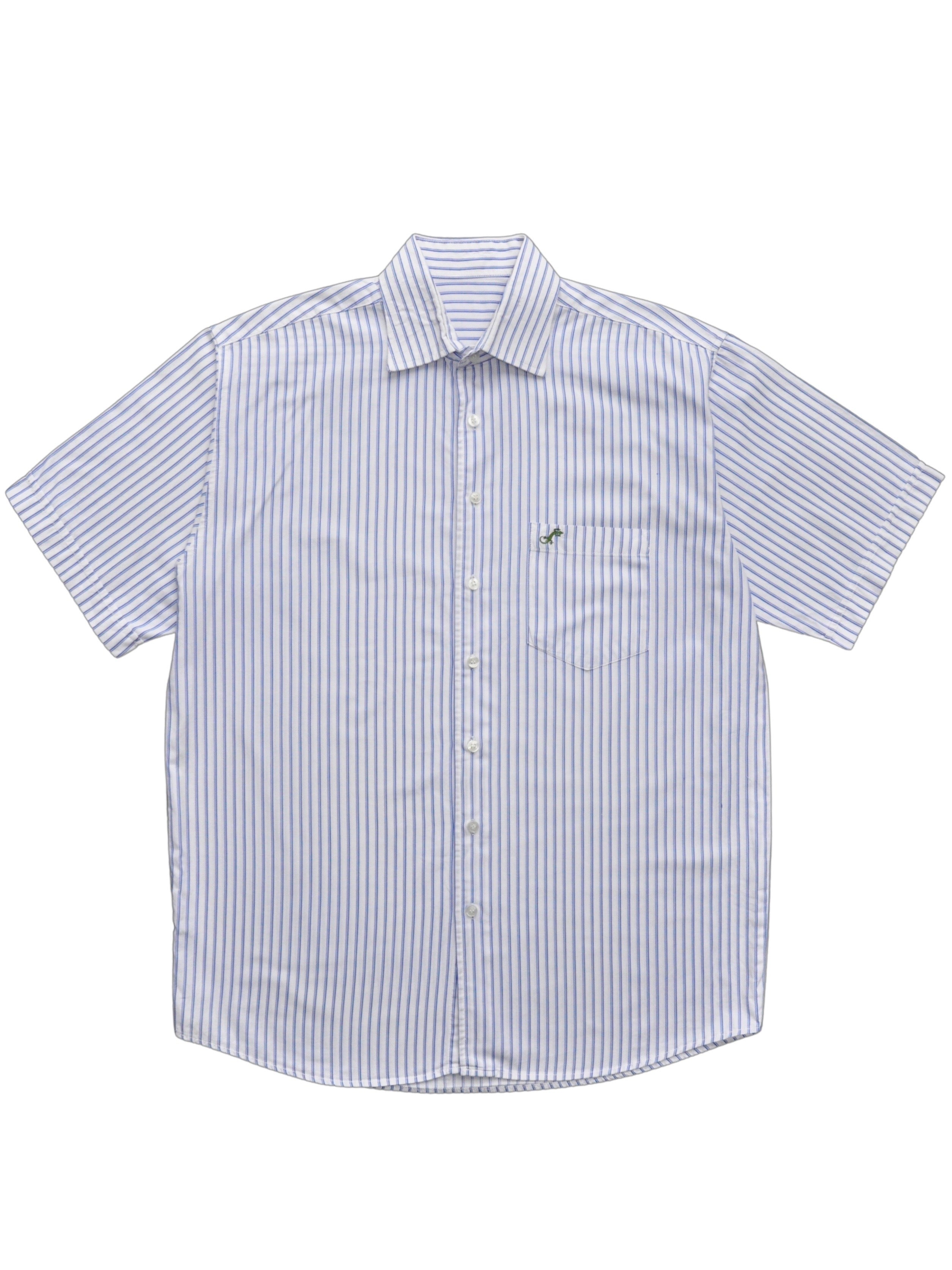 Vintage Stripe Short Sleeve Shirt - Blue