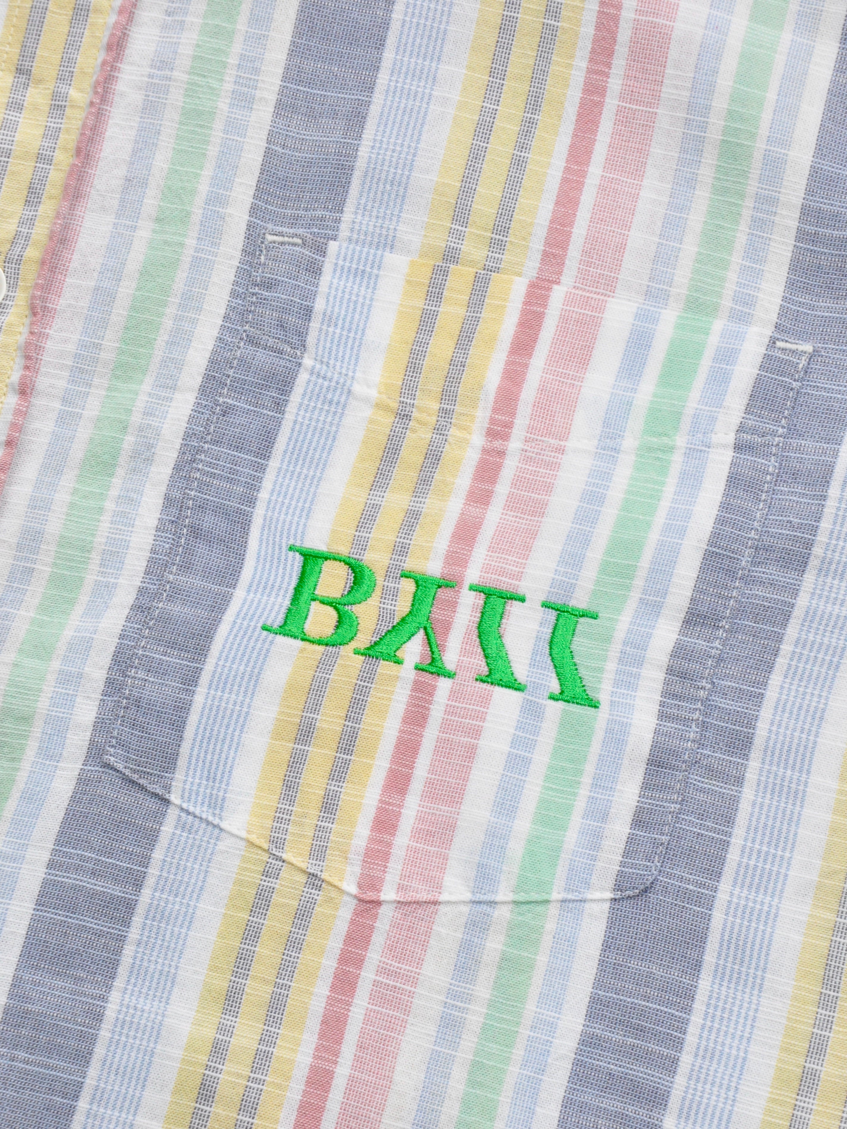 Reimagined Embroidered Logo Short Sleeve Shirt - Pastel Stripe
