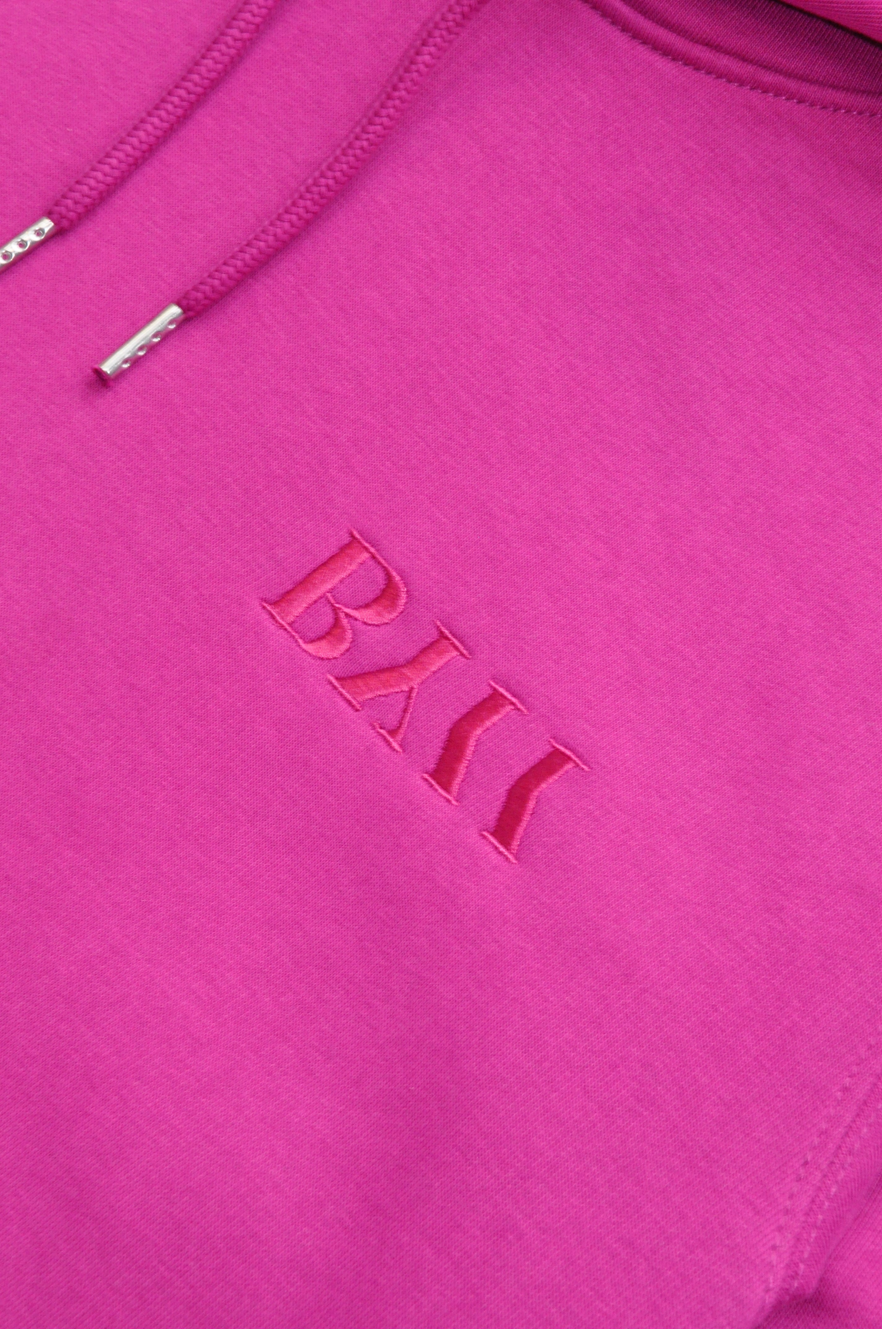BY11 Organic Cotton Embroidered Logo Hoodie - Raspberry