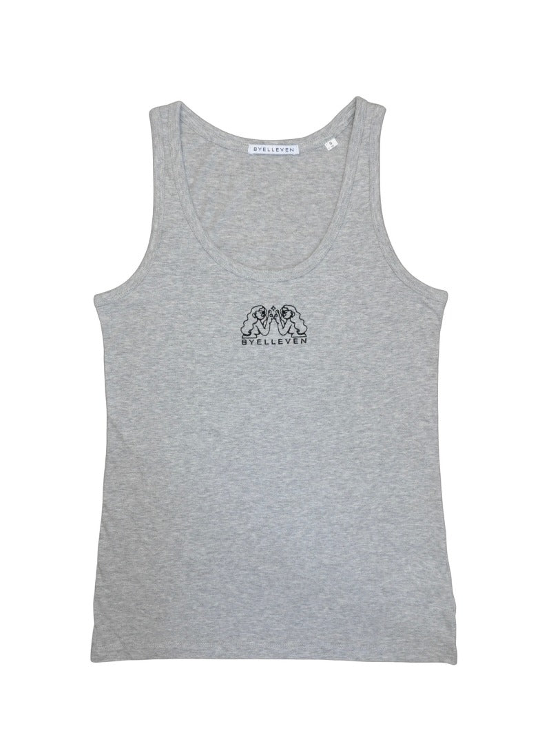 BY11 x Intangible Objects Organic Embroidered Tank - Grey