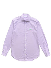 Reimagined Embroidered Logo Cotton Shirt - Lavender Houndstooth