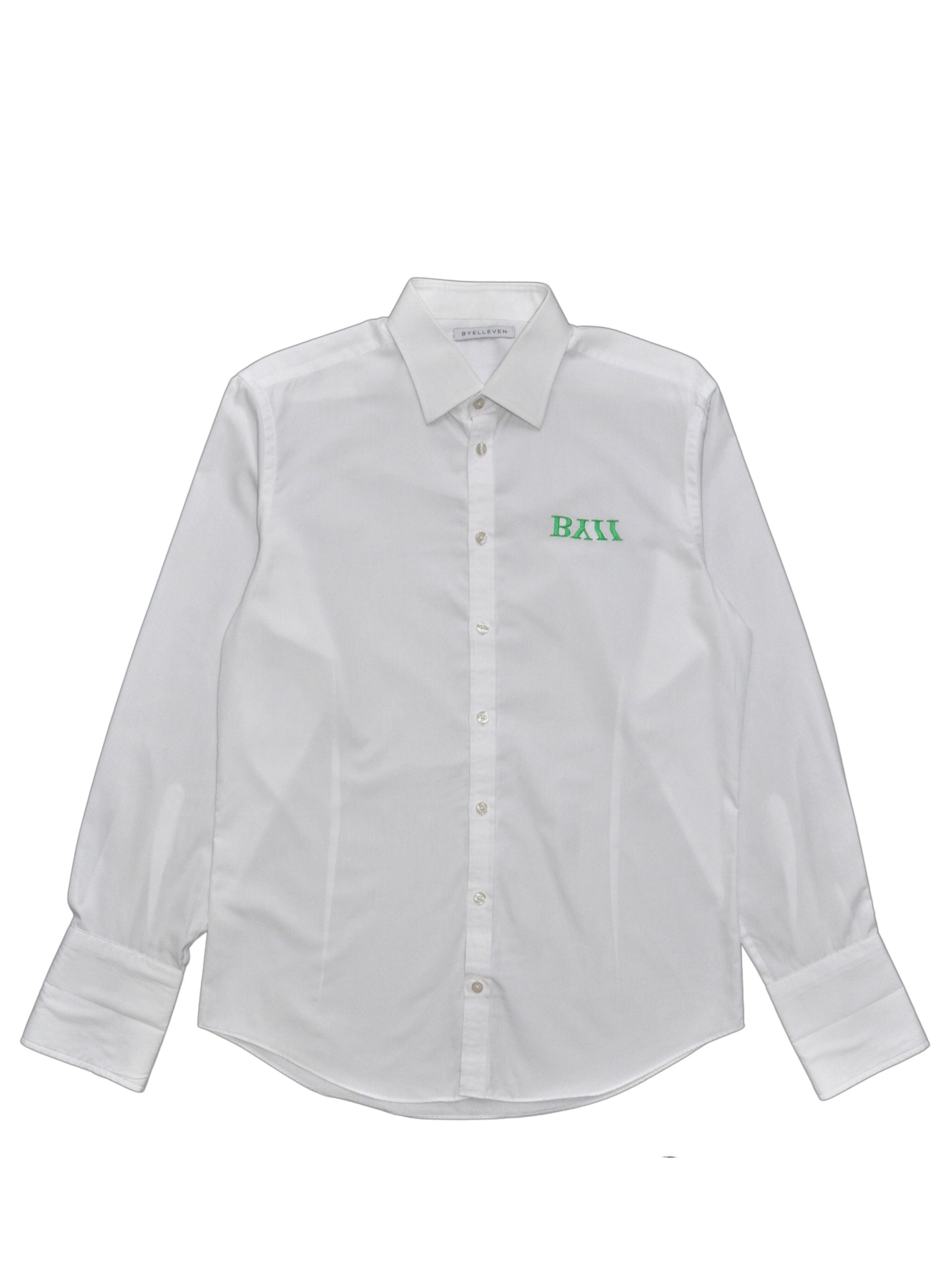 Reimagined Embroidered Logo Cotton Shirt - White
