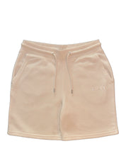 BY11 Organic Cotton Embroidered Track Shorts - Natural
