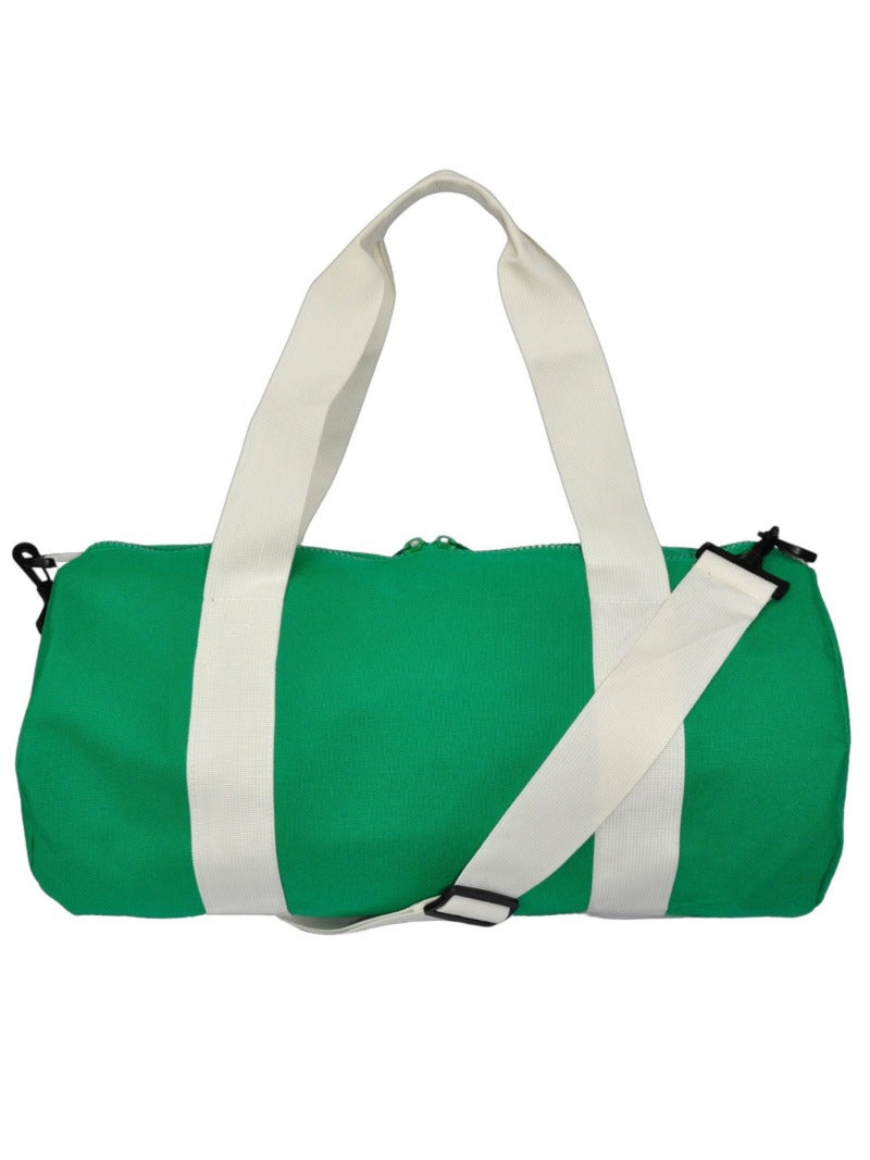 BY11 Embroidered Logo Holdall Bag - Green/Orange