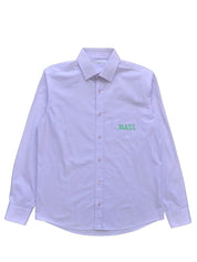 Reimagined Embroidered Logo Cotton Shirt - Lavender Micro Check