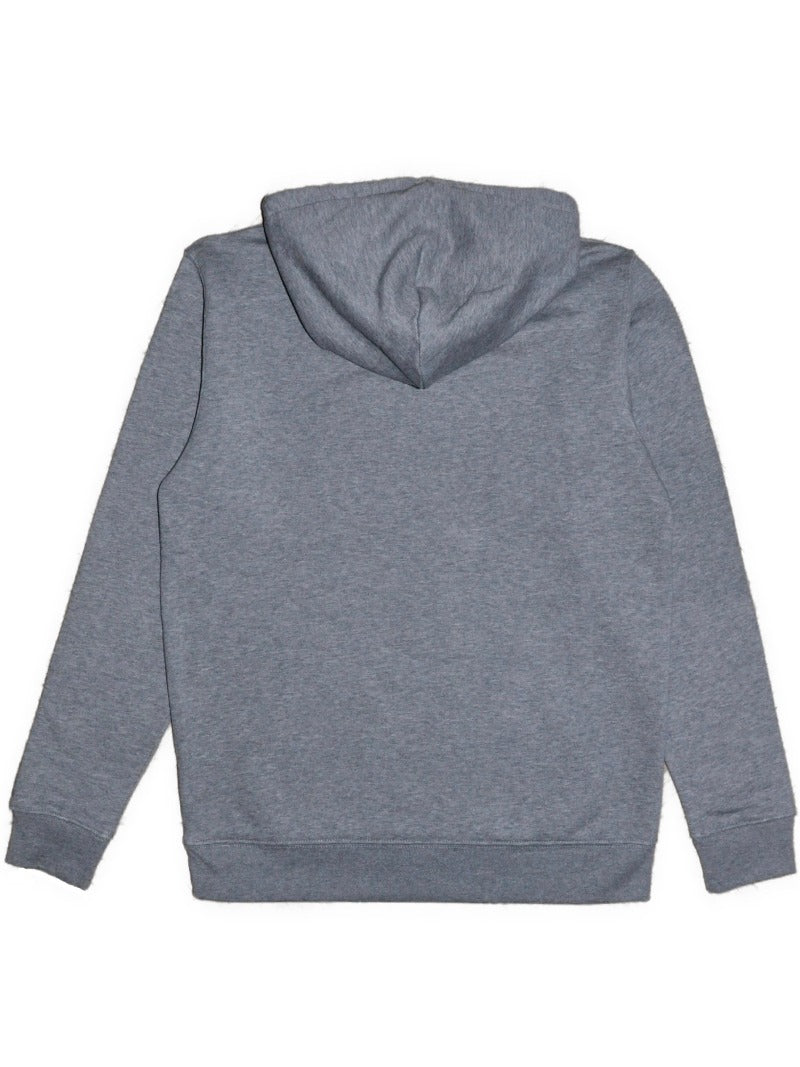 Organic Cotton Embroidered Hoodie - Steel Grey