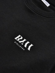 BY11 Organic Cotton Crewneck Logo Sweatshirt -Black