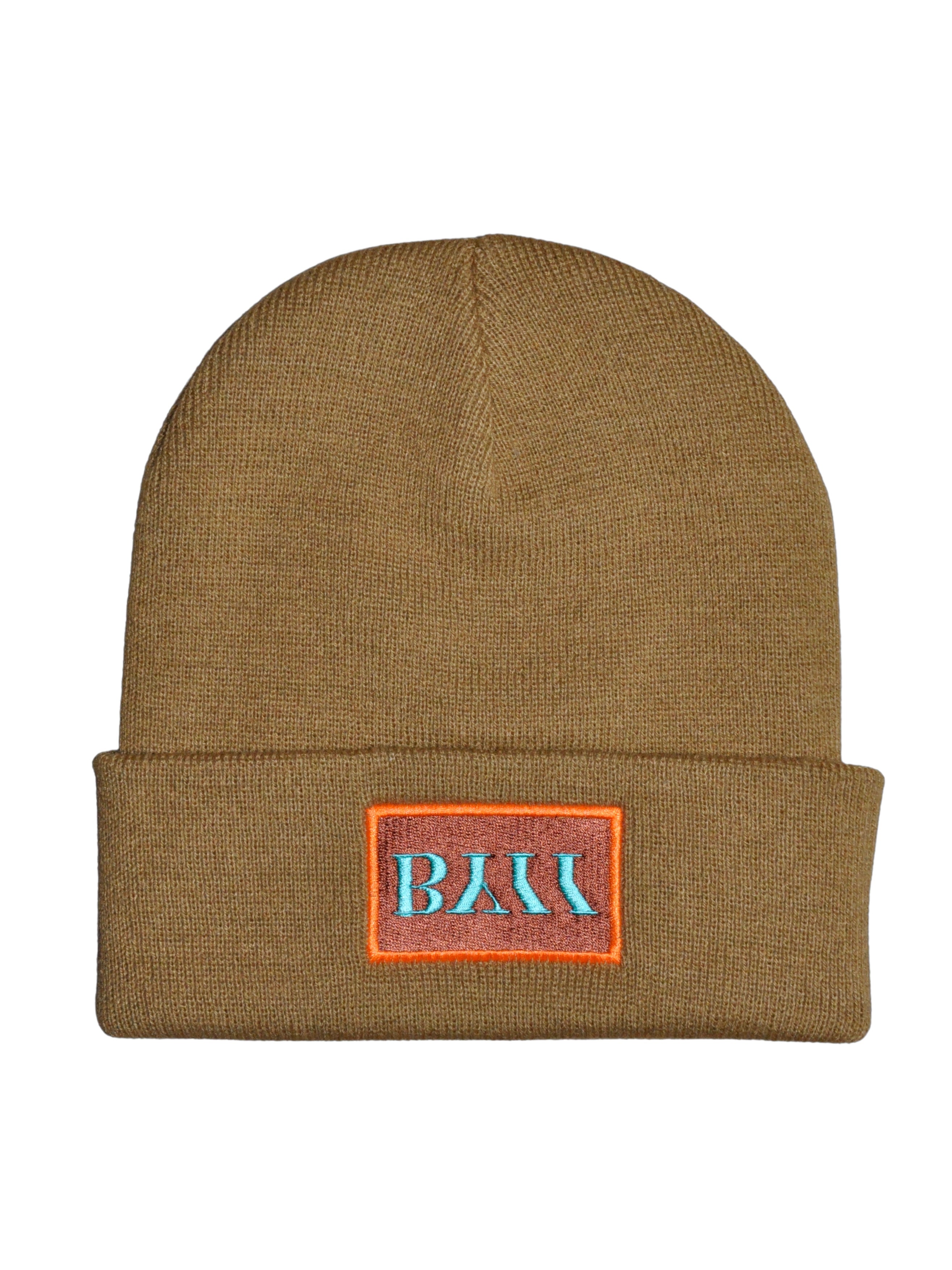 BY11 Embroidered Logo Beanie - Caramel/Mint/Tangerine