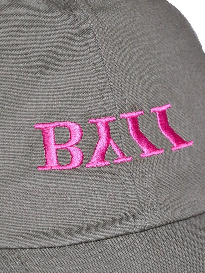 BY11 Organic Embroidered Cap - Khaki/Pink